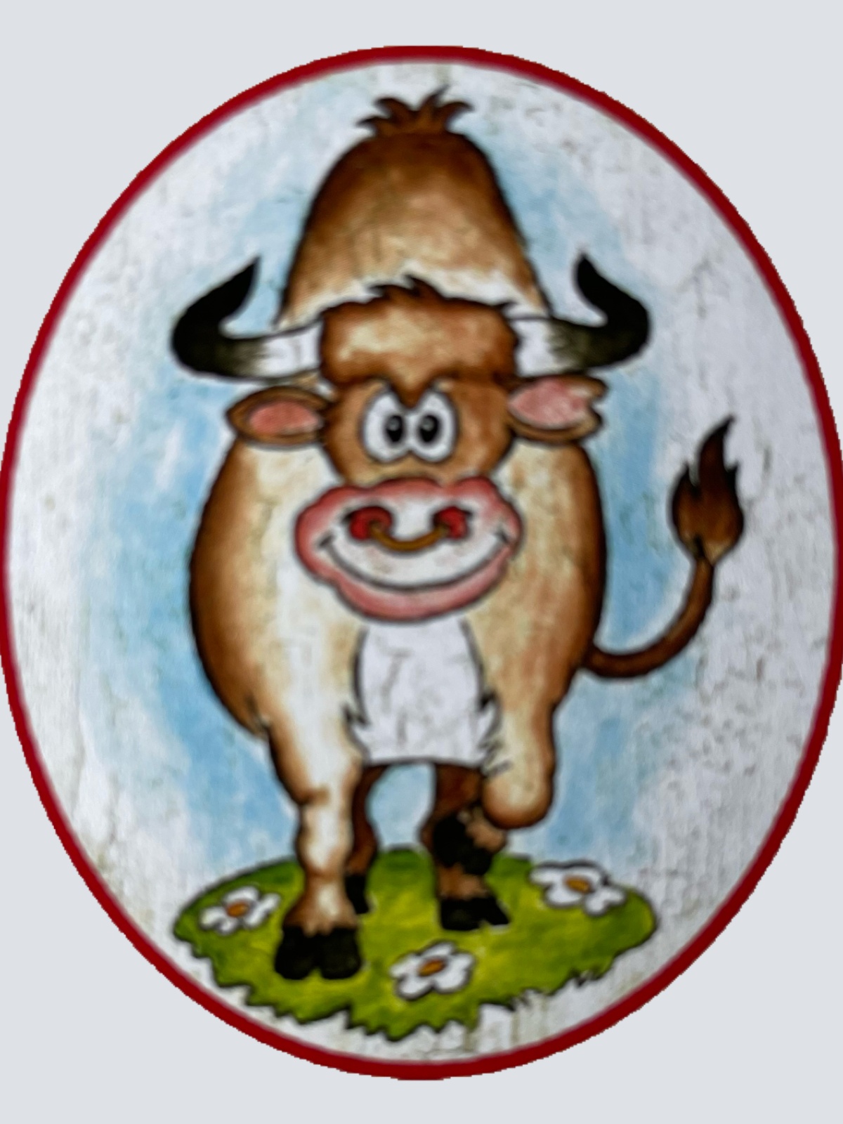 Nostalgie Holzschild WC Herren Stier Toilette Klo Ochse Mann Schild