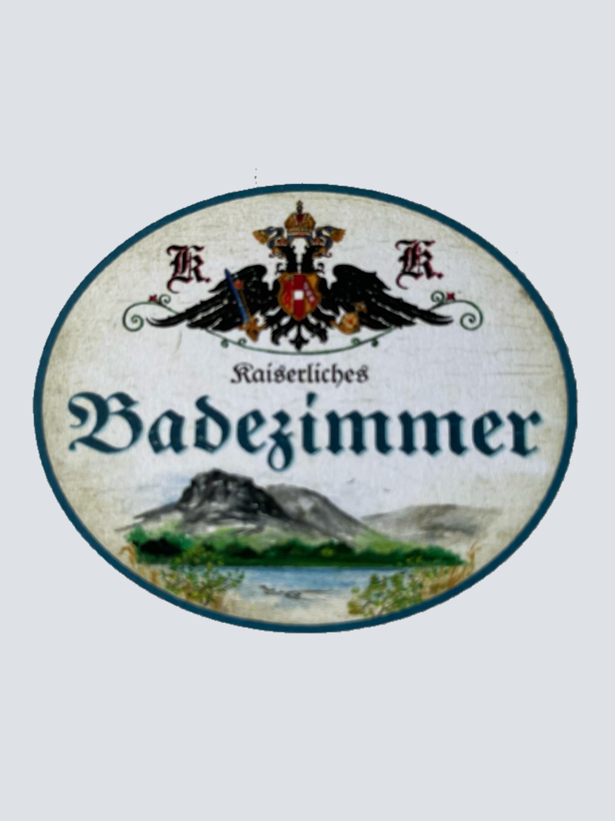 KuK Nostalgie Holzschild Kaiserliches Badezimmer Bad Badewanne Baden Schild