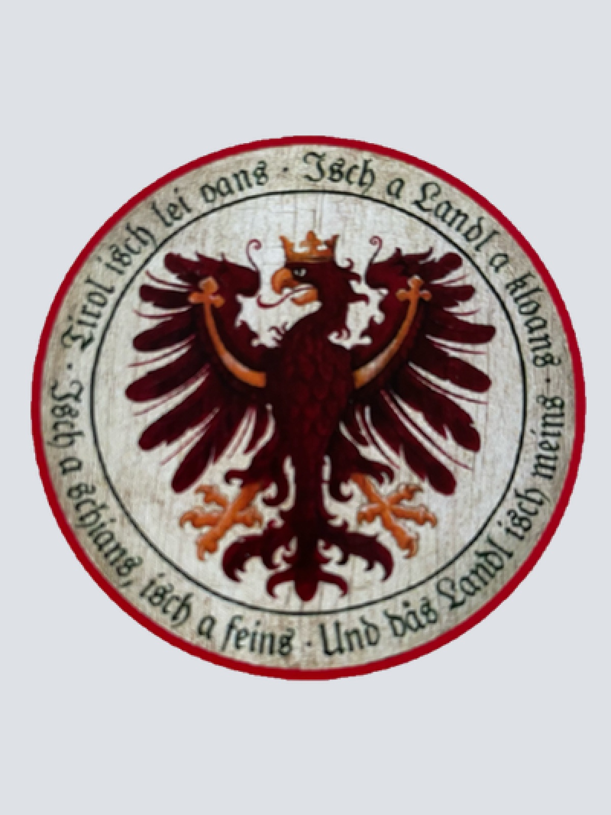 Nostalgie Holzschild Schützenscheibe Tirol Isch Lei Oans Adler Wappen Schild