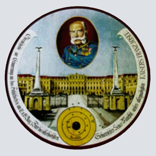 Nostalgie Holzschild Schützenscheibe Kaiser Franz Josef Schönbrunn Schild