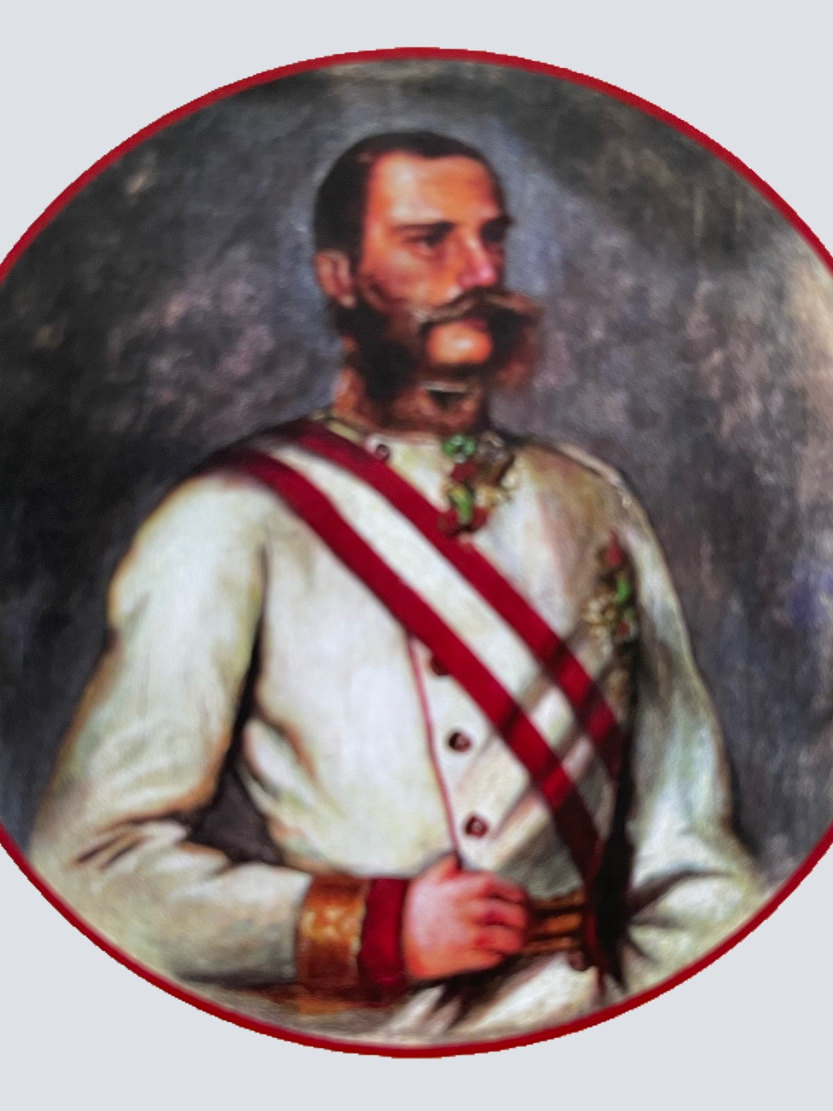 Nostalgie Holzschild Schützenscheibe Kaiser Franz Josef Jung Porträt Schild