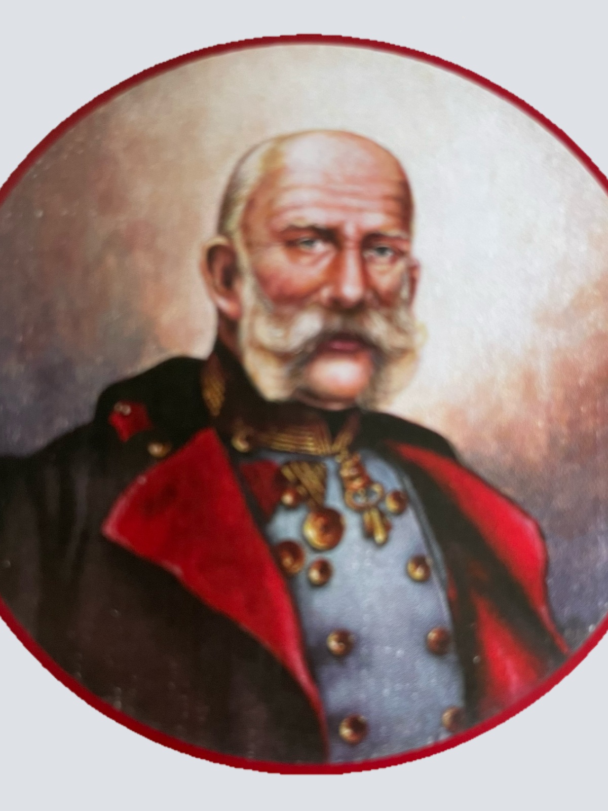 Nostalgie Holzschild Schützenscheibe Kaiser Franz Josef Porträt Schild