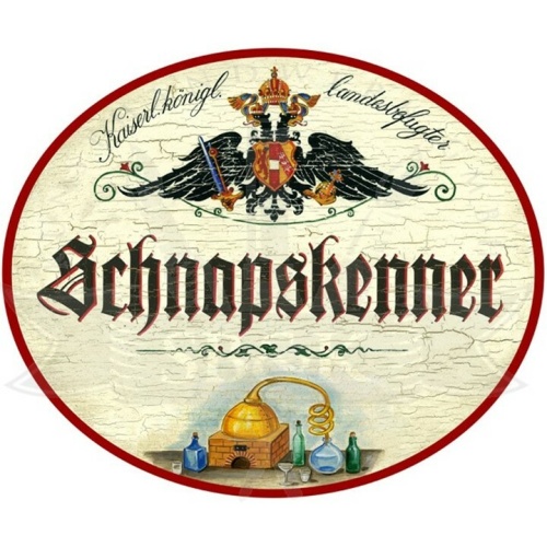 KuK Nostalgie Holzschild "Schnapskenner"