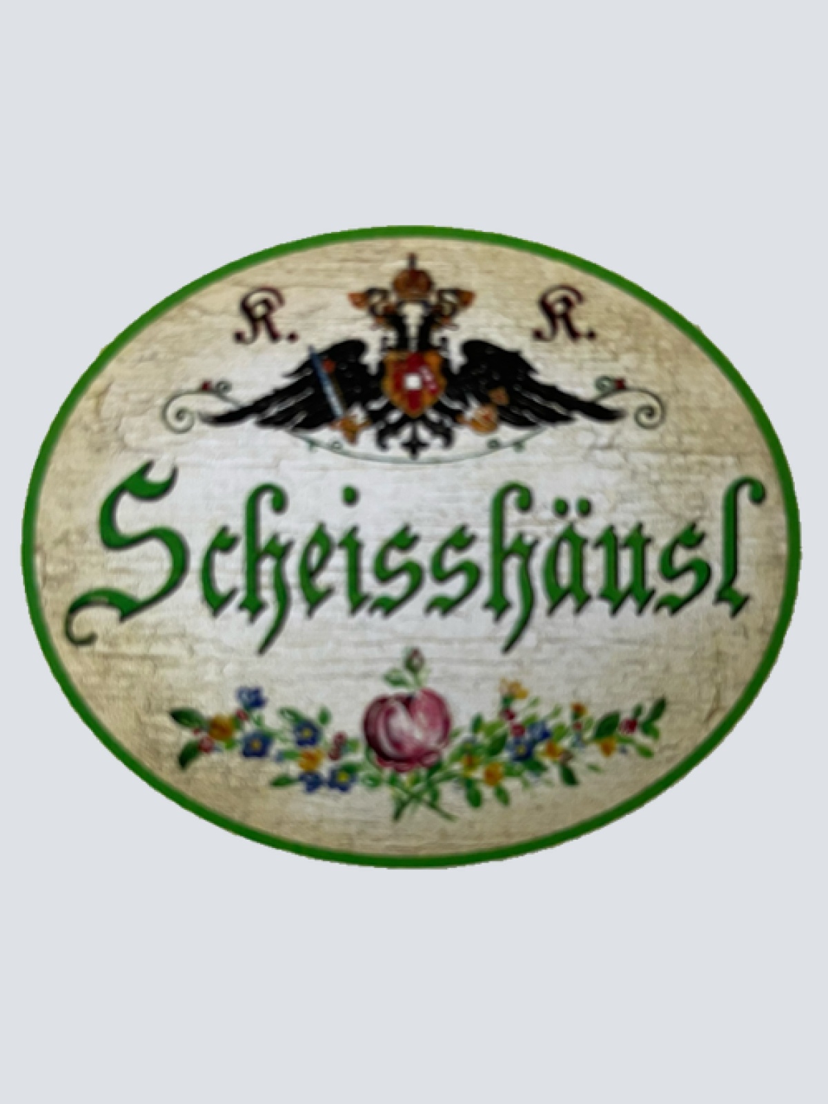 KuK Nostalgie Holzschild Scheisshäusl WC Toilette Klo Schild