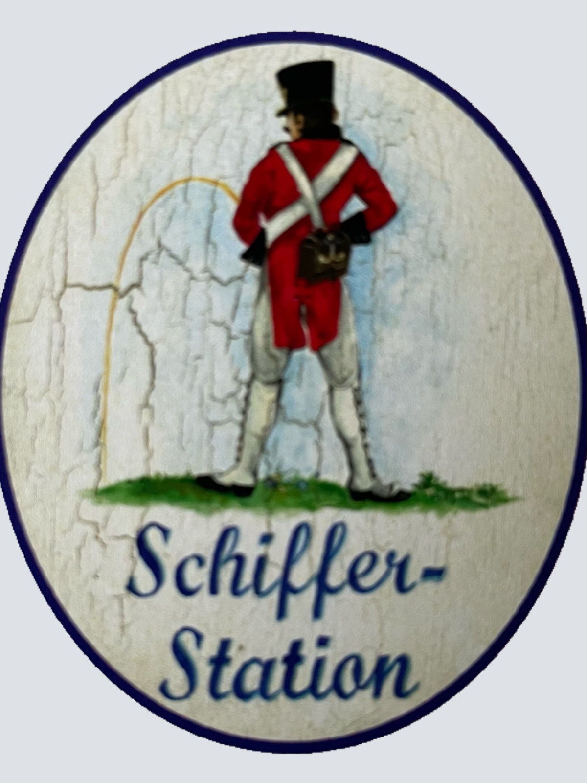 Nostalgie Holzschild Schiffer Station Soldat WC Toilette Klo Schild