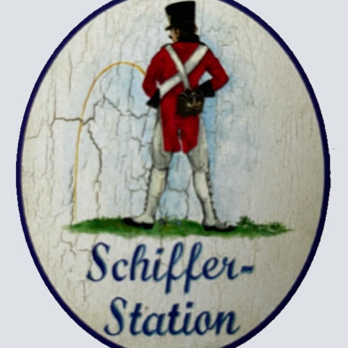 Nostalgie Holzschild Schiffer Station Soldat WC Toilette Klo Schild