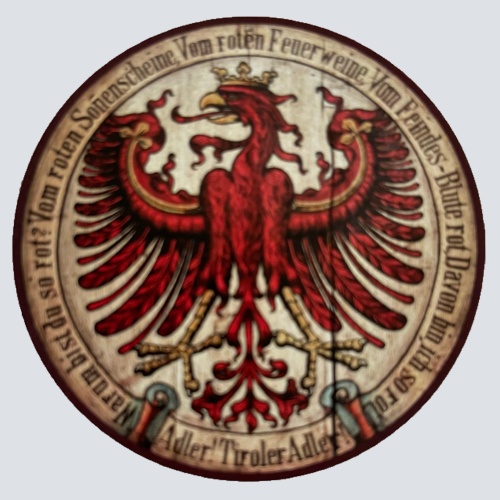 Nostalgie Holzschild Schützenscheibe Tiroler Adler Warum Bist Du So Rot Schild