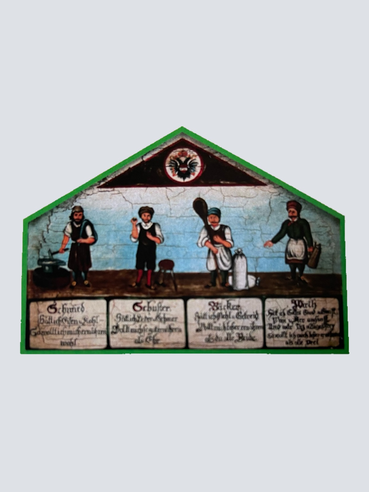 Nostalgie Holzschild Mittelalter Schmied Schuster Bäcker Wirth Schild