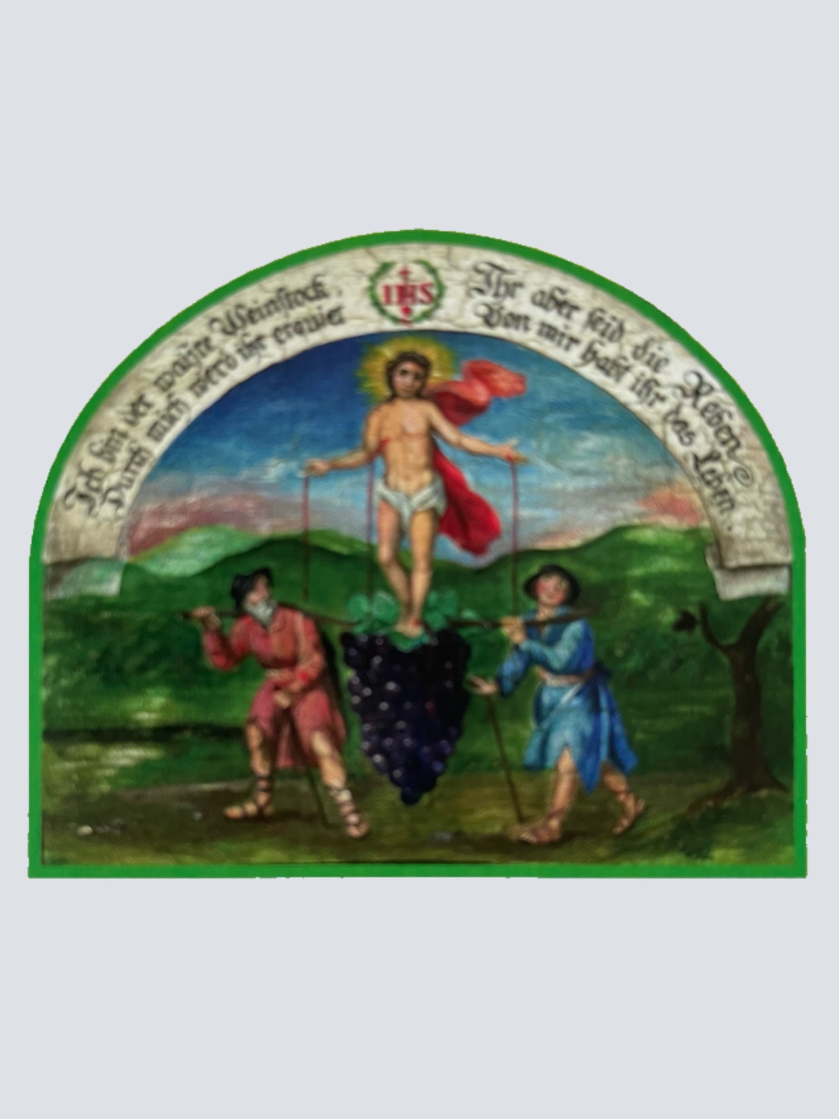Nostalgie Holzschild Mittelalter Ich Bin Der Wahre Weinstock Kirche Jesus Schild