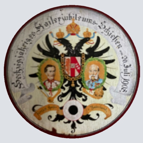 Nostalgie Holzschild Schützenscheibe Kaiser Franz Jubiläum Franz Josef Schild