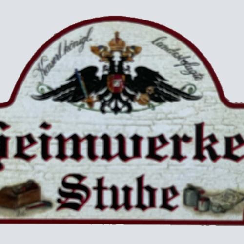 KuK Nostalgie Holzschild Landesbefugte Heimwerker Stube Hobby Raum Schild