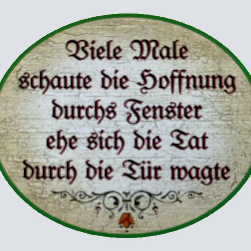 Nostalgie Holzschild Viele Male Schaute Die Hoffnung Durchs Fenster Schild