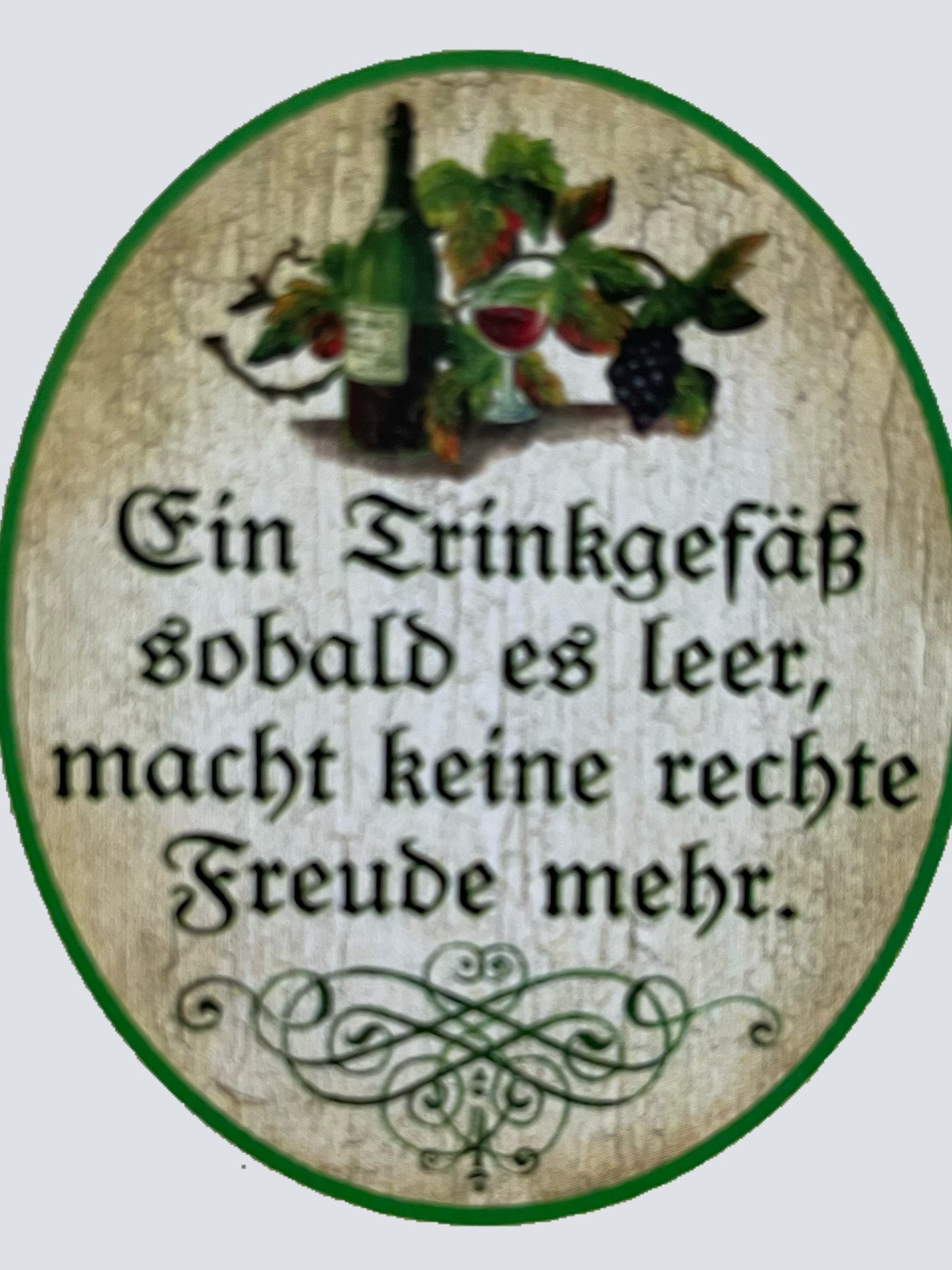 Nostalgie Holz Schild Ein Trinkgefäß Sobald Es Leer Macht Keine Freude Mehr