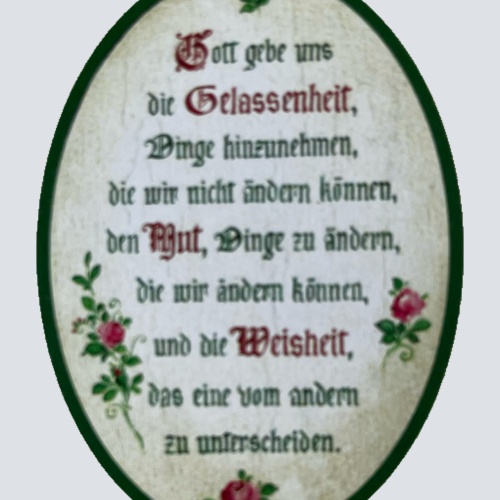 Nostalgie Holzschild Gott Gebe Uns Die Gelassenheit Mut Dinge Weisheit Schild