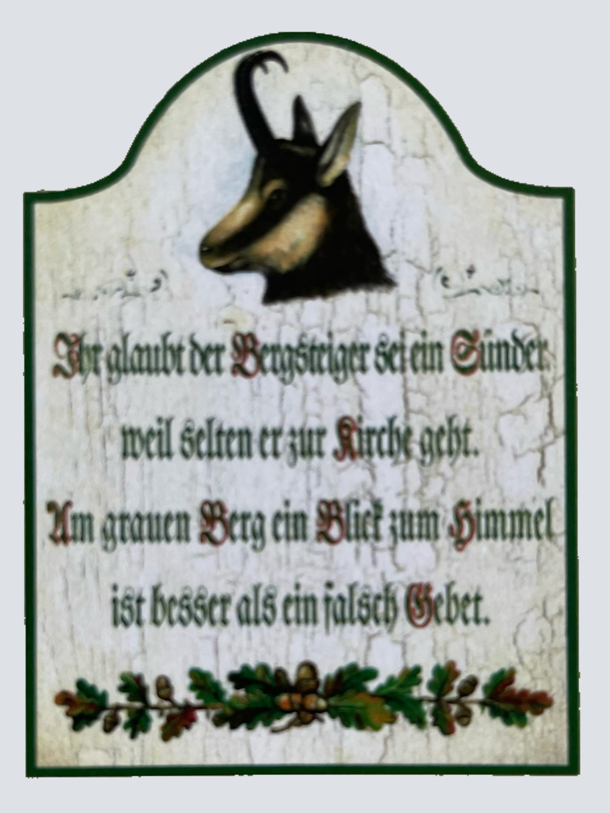 Nostalgie Holzschild Ihr Glaubt Der Bergsteiger Sei Ein Sünder Berg Gebet Schild