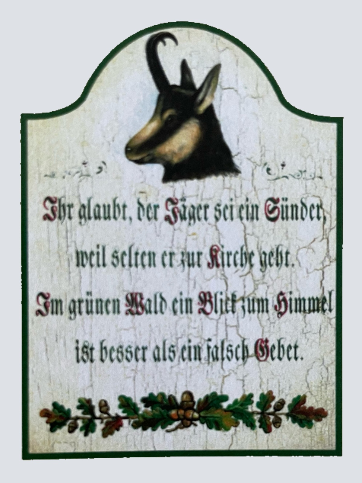 Nostalgie Holzschild Ihr Glaubt Der Jäger Sei Ein Sünder Wald Gebet Schild