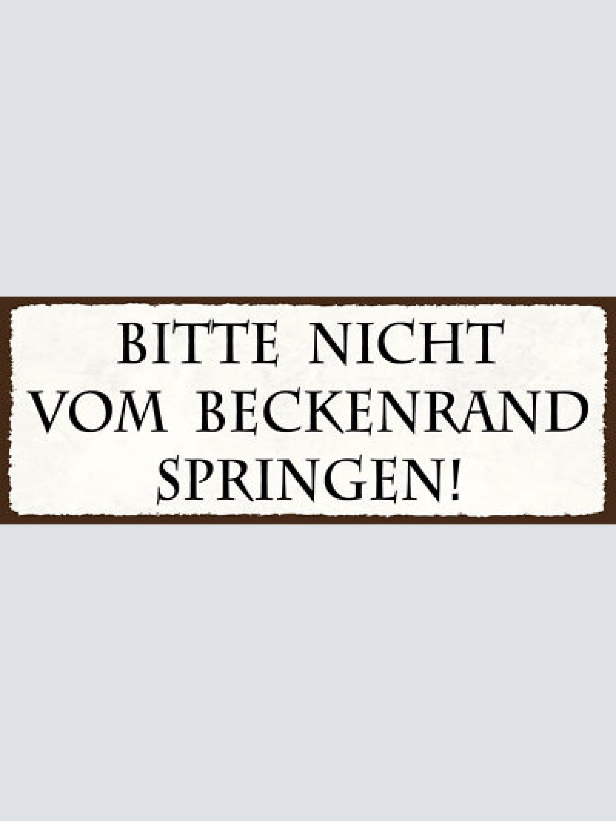 Schild bitte nicht vom beckenrand springen schwimmbad pool 27x10 blech od.holz