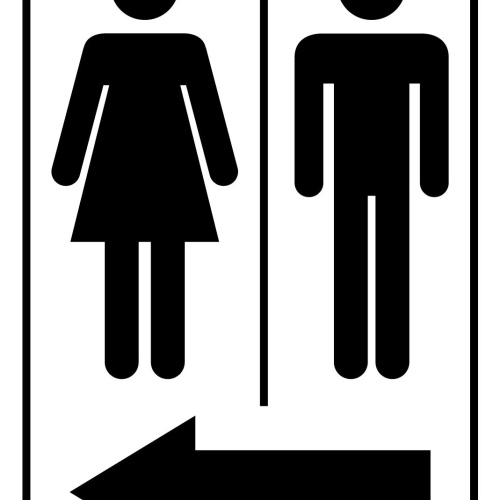 Schild Toilette WC Damen Herren 12x18 / 20x30 / 30x40 Blech od. Holz