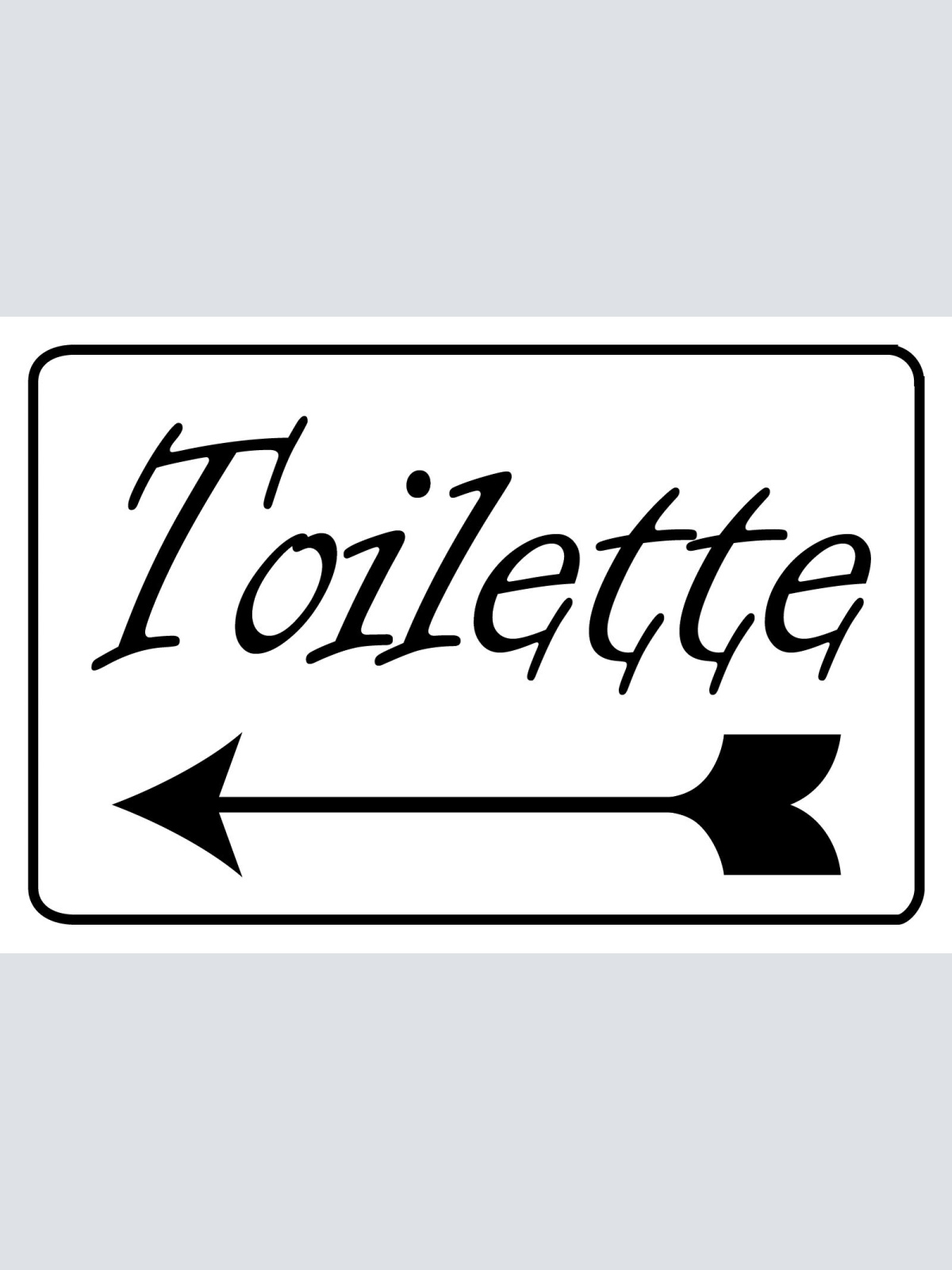 Nostalgie Schild Toilette WC Pfeil 12x18 / 20x30 / 30x40 Blech od. Holz
