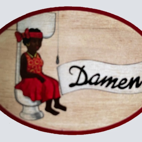 Nostalgie Holzschild Damen WC Toilette Klo Schild