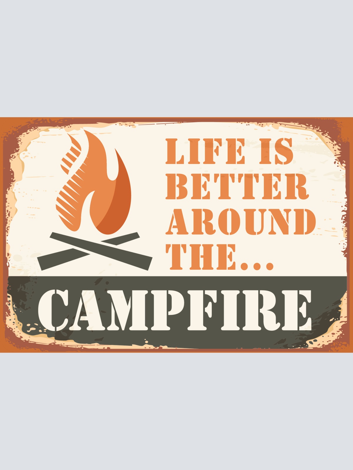 Nostalgie Schild Life Better Campfire Feuer 12x18 / 20x30 / 30x40 Blech od. Holz