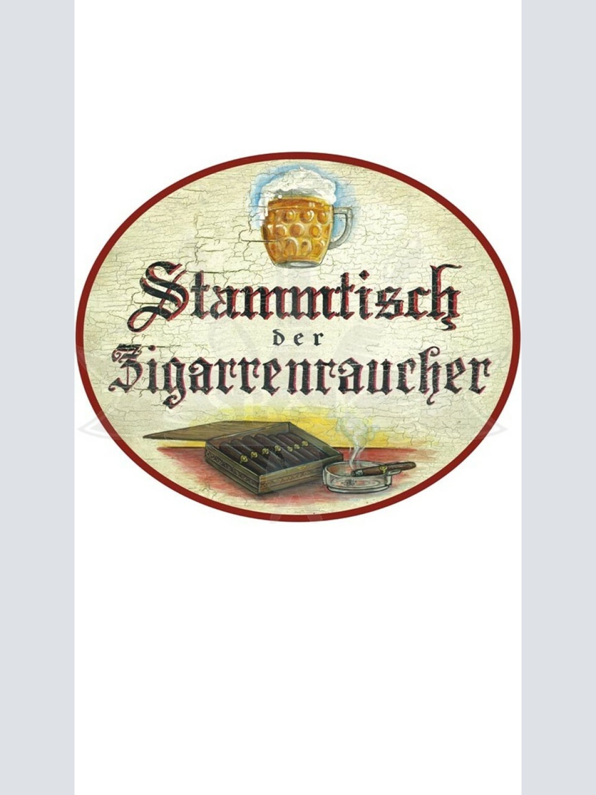 KuK Nostalgie Holzschild "Stammtisch Zigarrenraucher"