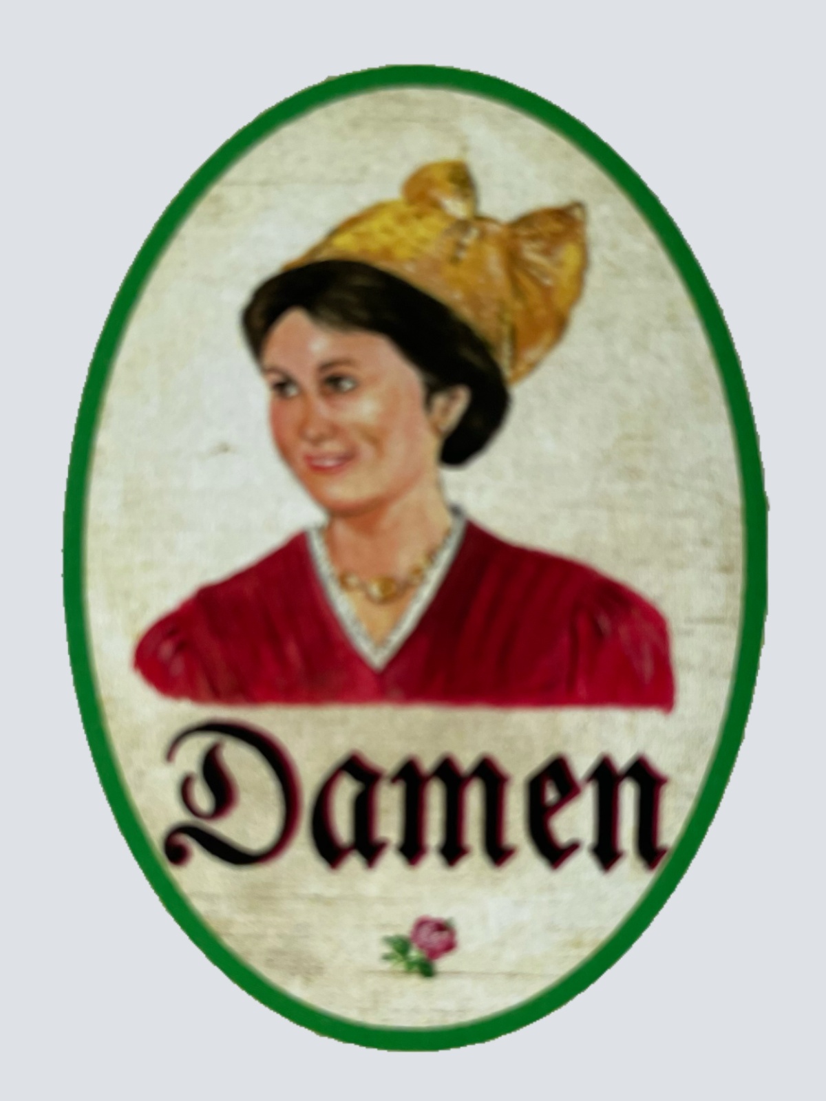 Nostalgie Holzschild Oberösterreich Damen WC Toilette Klo Mädchen Schild