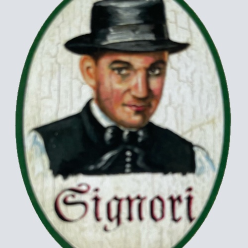 Nostalgie Holzschild Signori WC Toilette Klo Herren Italien Schild