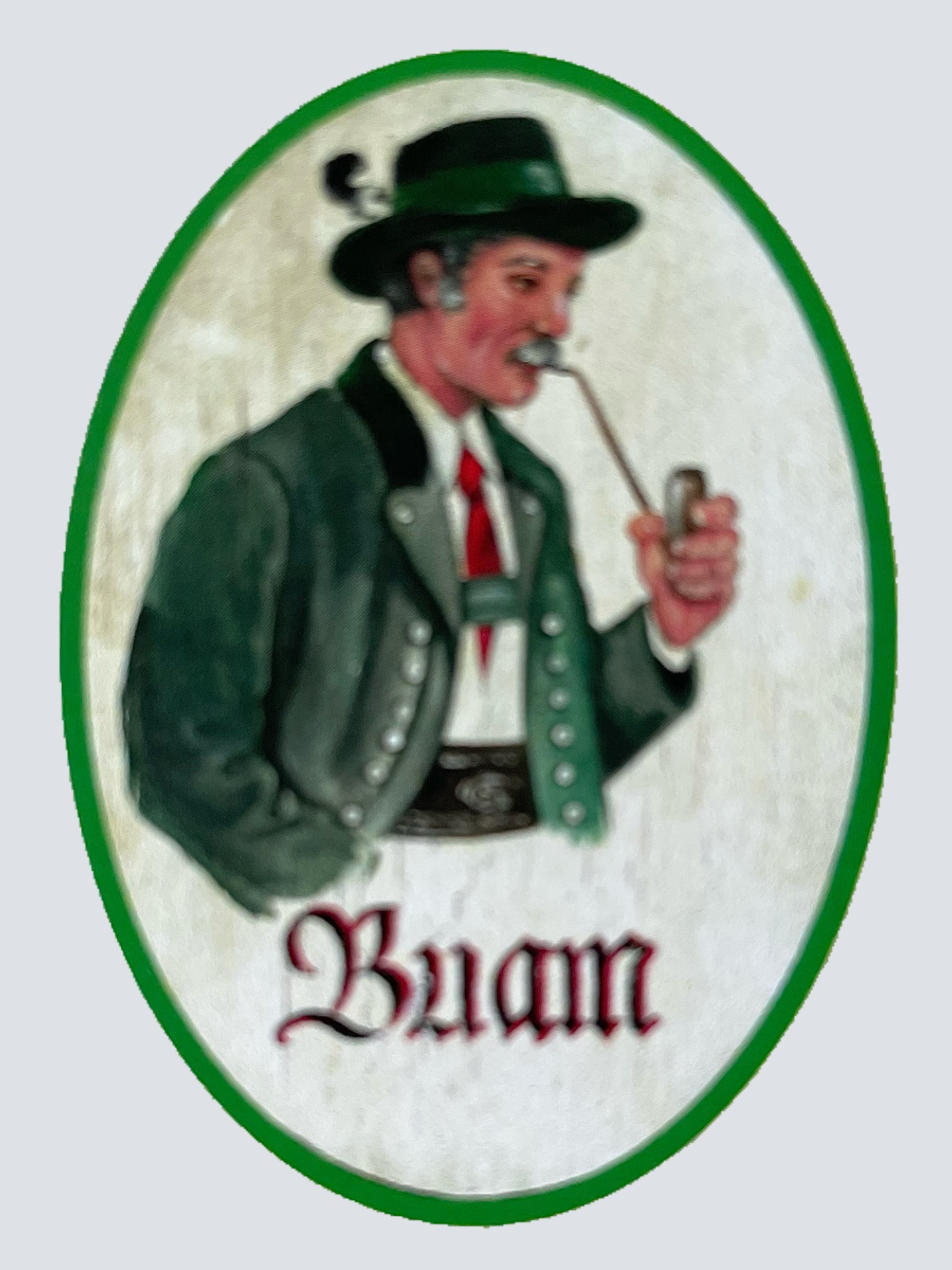 Nostalgie Holzschild Salzburg Buam WC Toilette Klo Buben Herren Schild