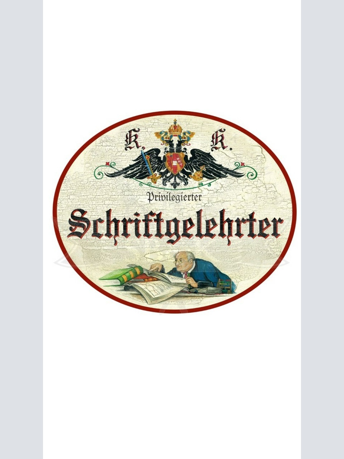 KuK Nostalgie Holzschild "Schriftgelehrter"
