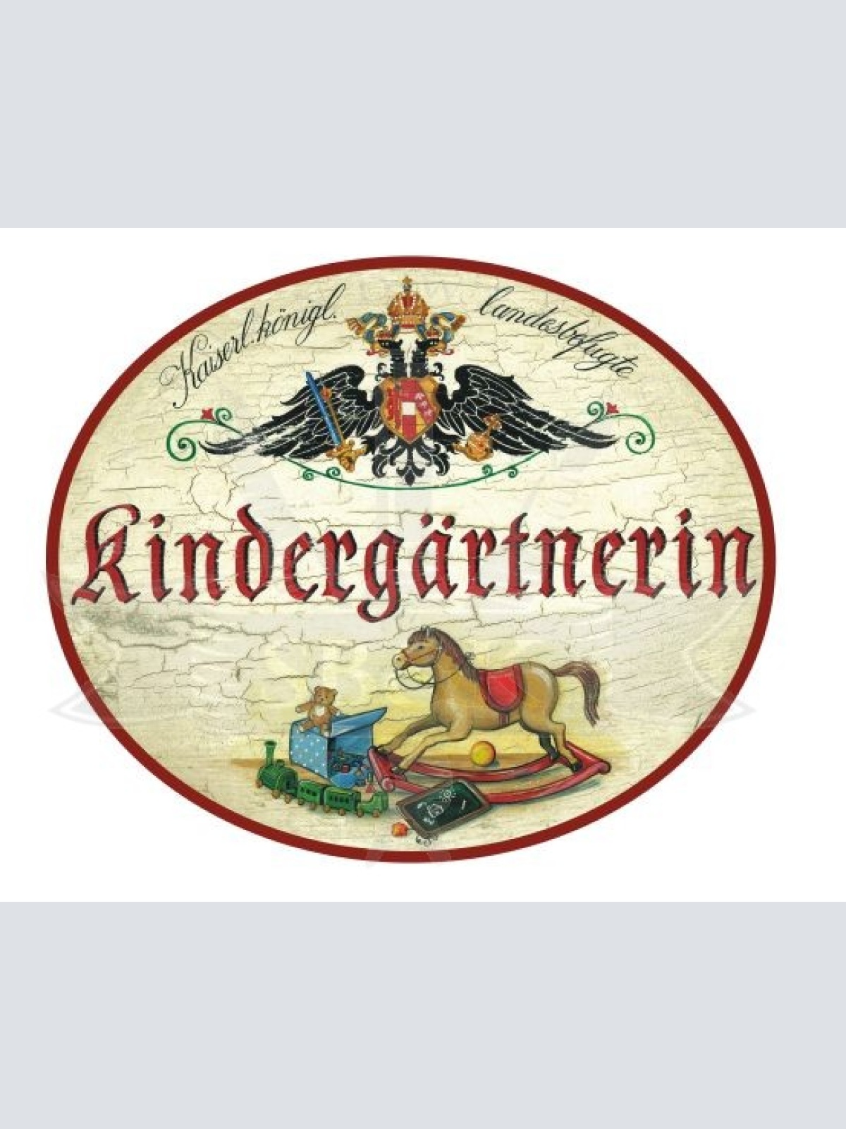 KuK Nostalgie Holzschild Kindergärtnerin