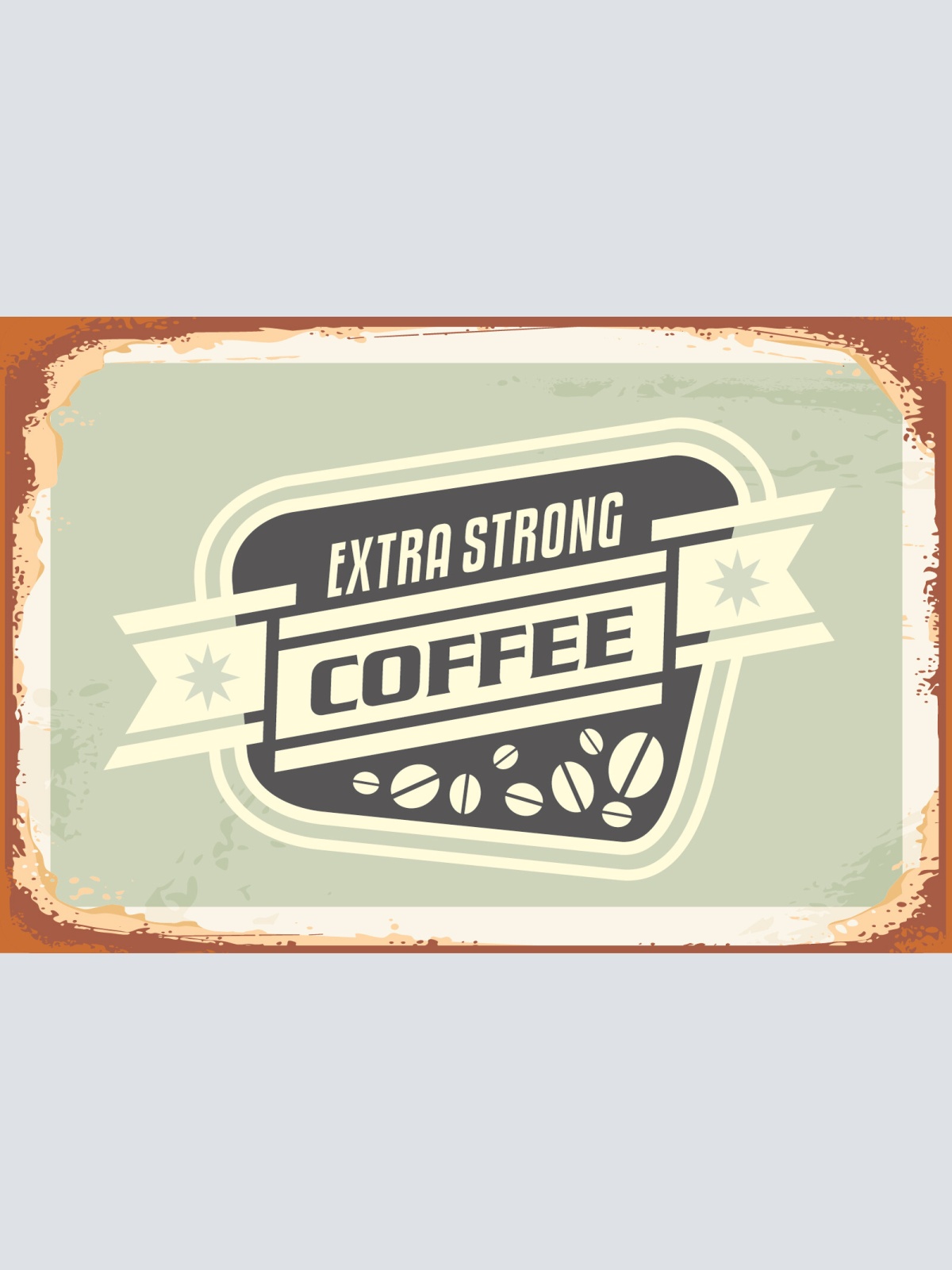 Nostalgie Schild Extra Strong Coffee Kaffee 12x18 / 20x30 / 30x40 Blech od. Holz