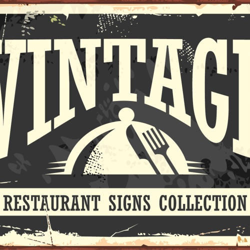 Nostalgie Schild Vintage Restaurant Signs 12x18 / 20x30 / 30x40 Blech od. Holz