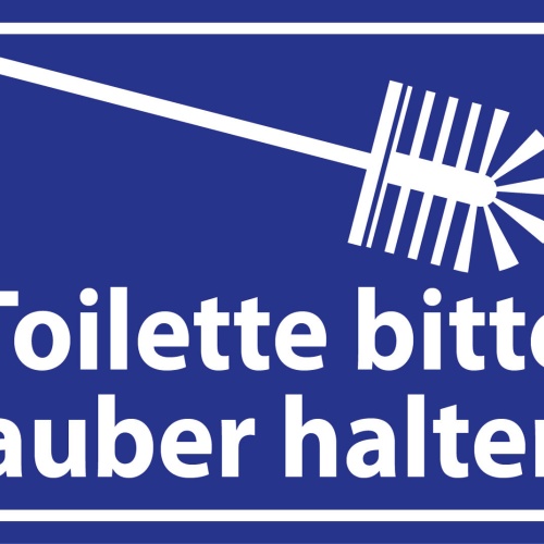 Schild Toilette bitte sauber halten WC 12x18 / 20x30 / 30x40 Blech od. Holz
