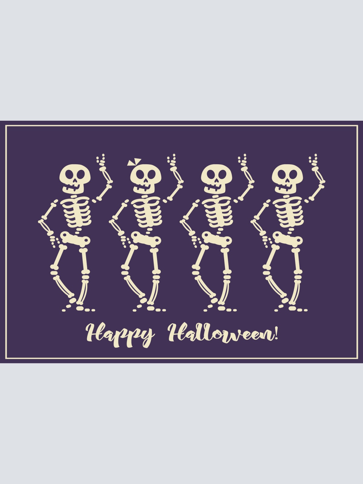 Nostalgie Schild Happy Halloween Skelette 12x18 / 20x30 / 30x40 Blech od. Holz