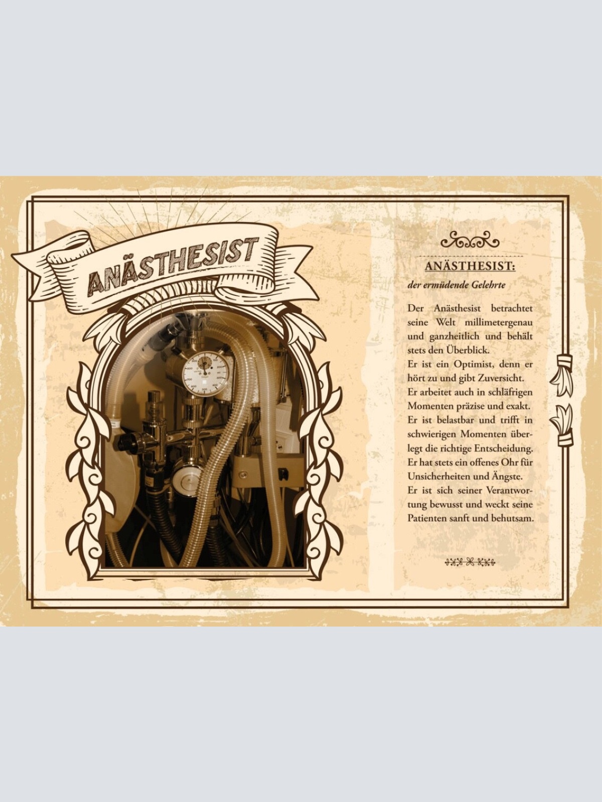 Schild Anästhesist Beruf Anästhesie Narkose Medizin 12x18 20x30 30x40 Blech/Holz