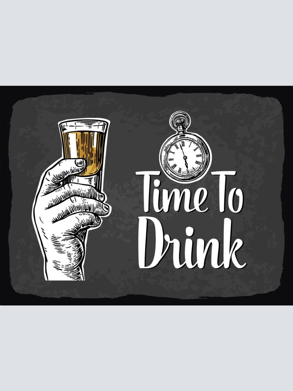 Schild Time To Drink Alkohol Trinken Schnaps Zeit 12x18 20x30 30x40 Blech/Holz