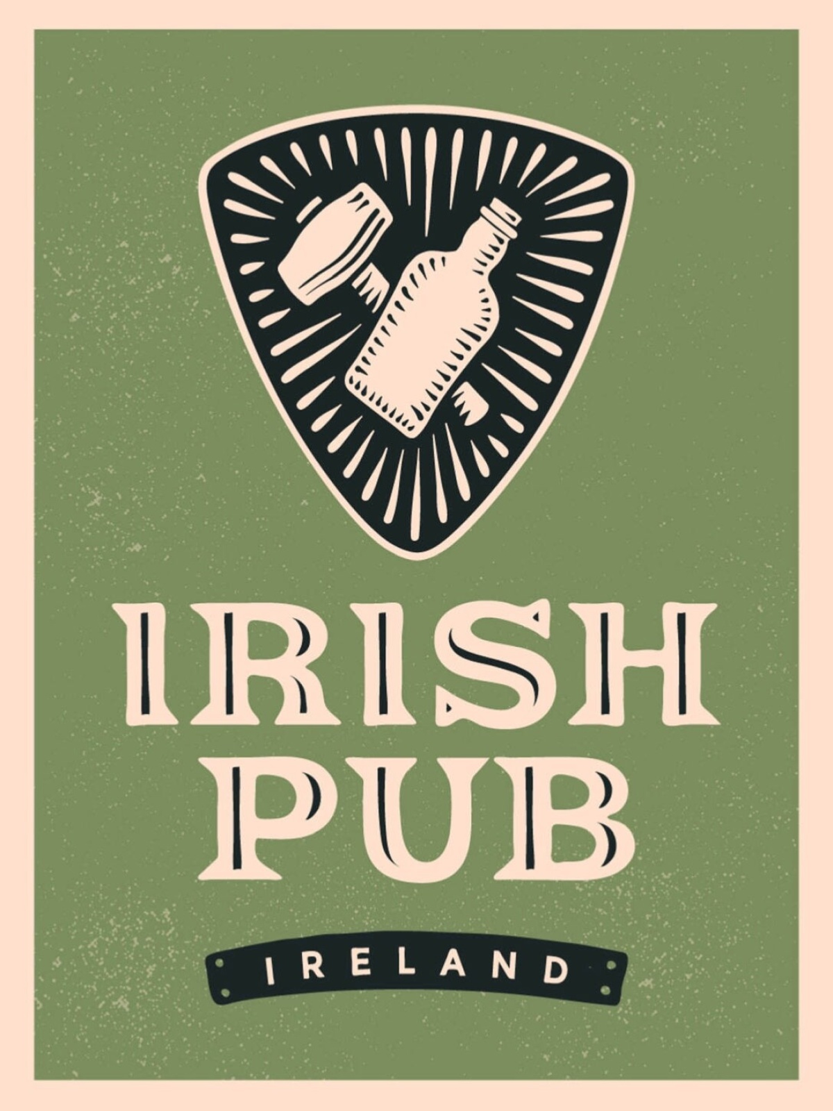 Schild Irish Pub Ireland Irland Alkohol Bar Bier 12x18 20x30 30x40 Blech/Holz