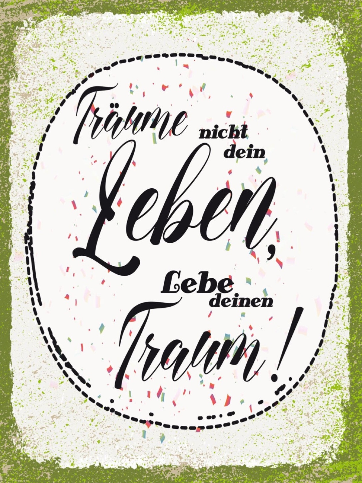 Schild Träume Nicht Dein Leben Lebe Deinen Traum 12x18 20x30 30x40 Blech/Holz