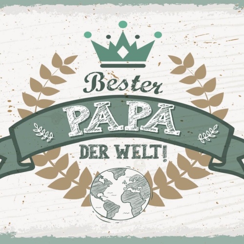 Schild Bester Papa Der Welt Vater Kind Familie 12x18 20x30 30x40 Blech/Holz