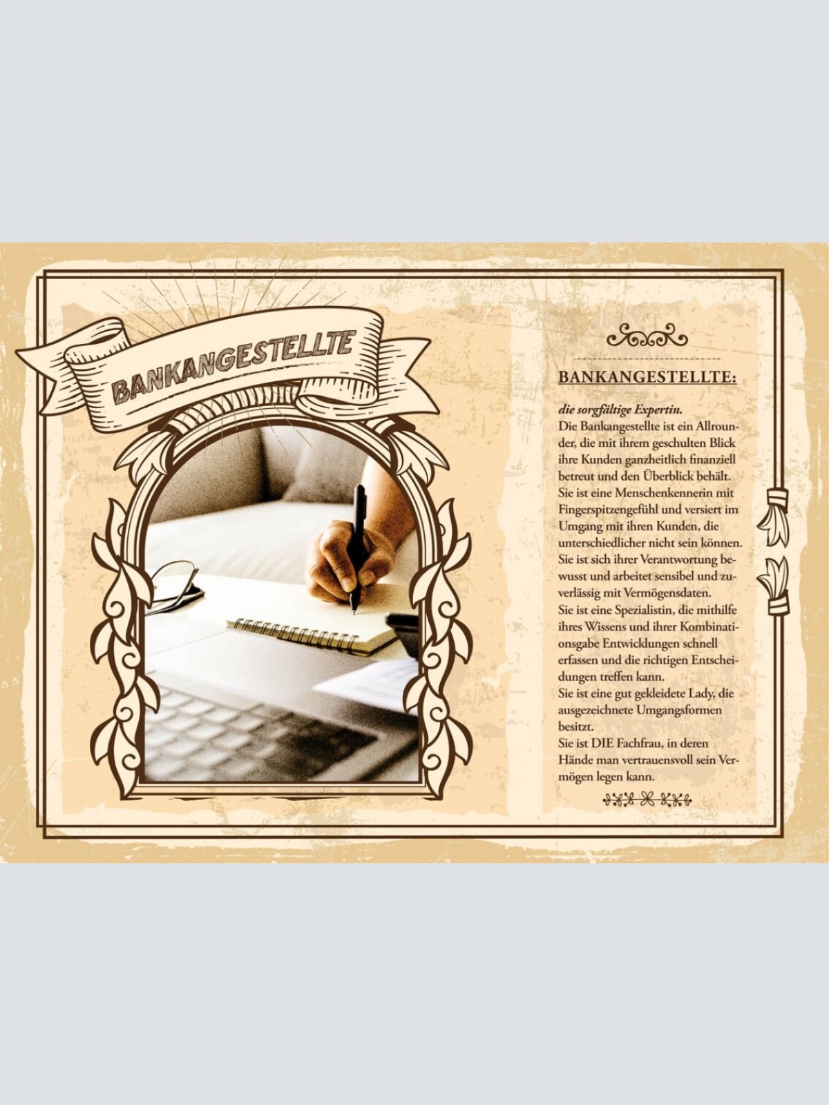 Schild Bankangestellte Beruf Bank Bänkerin Geld 12x18 20x30 30x40 Blech/Holz