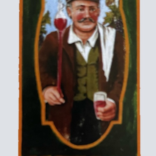 Nostalgie Holzschild Wein Trinker Alkohol Rebe Ernte Glas Flasche Trinken Schild