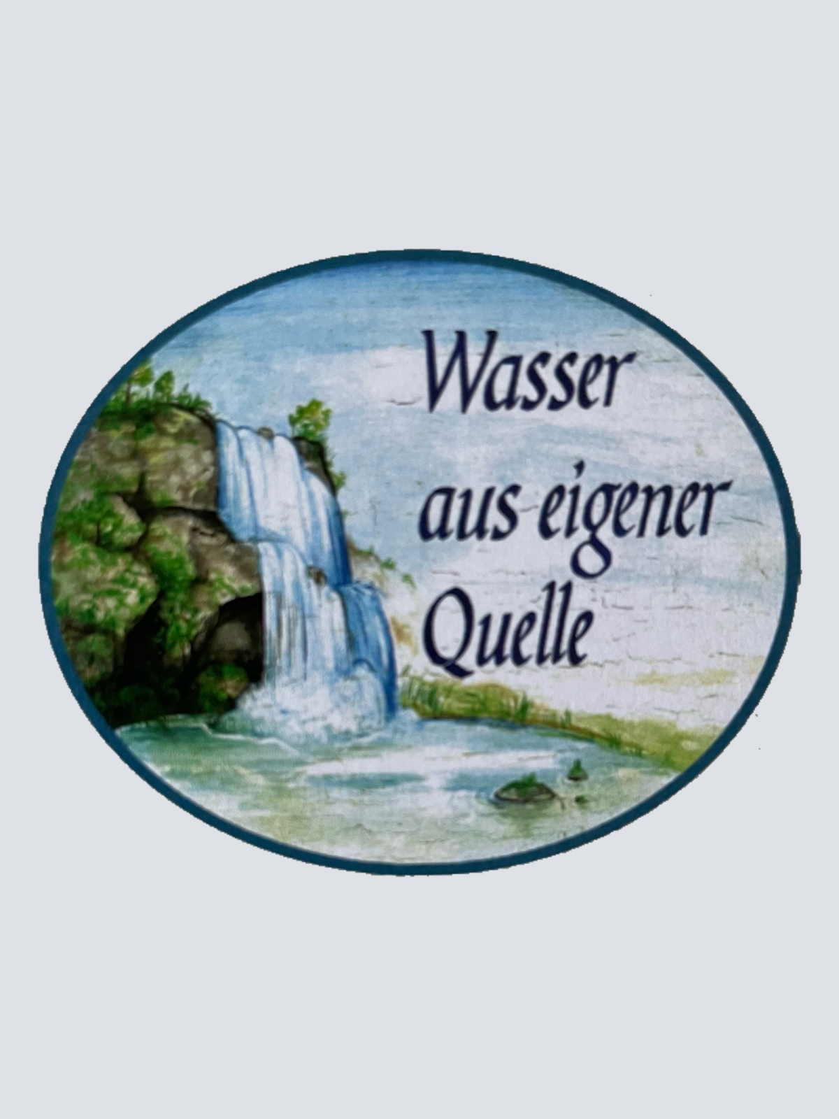 Nostalgie Holzschild Wasser Aus Eigener Quelle Wasserfall Mineralwasser Schild