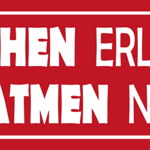 Schild Rauchen Erlaubt Ausatmen Nicht Zigarette Smoking 27 x 10 Blech od. Holz