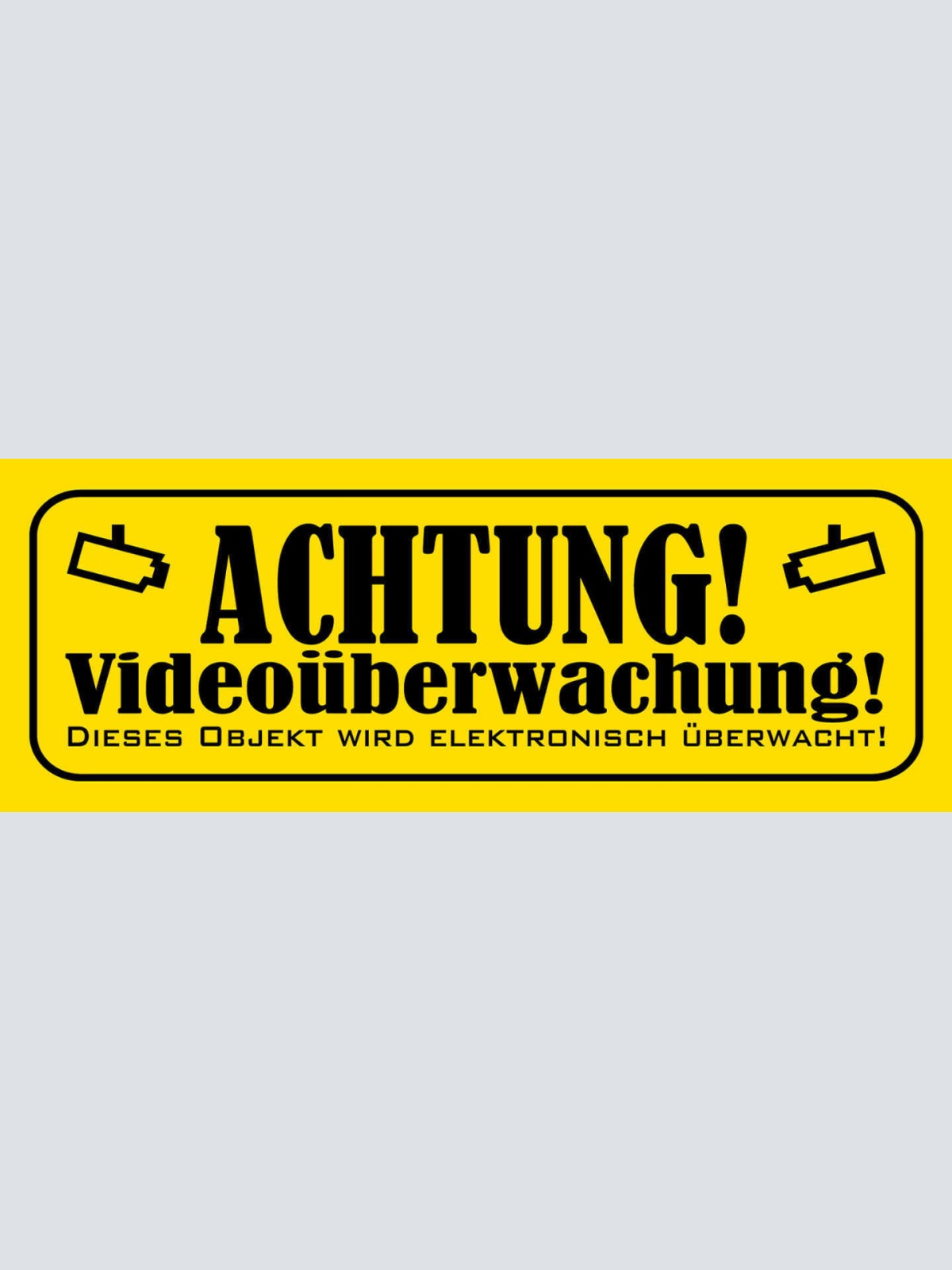 Schild Achtung Video Überwachung Objekt Elektronisch Überwacht Kamera CCTV 27x10