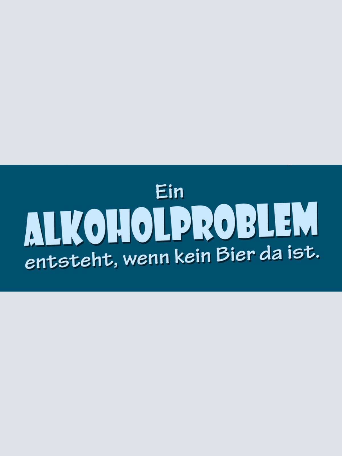 Schild Ein Alkohol Problem Ensteht Wenn Kein Bier Da Ist 27 x 10 Blech od. Holz