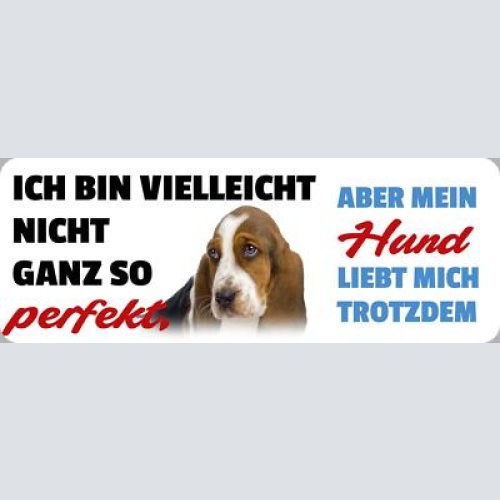 Schild ich bin vielleicht nicht so perfekt aber mein hund liebt mich 27 x 10