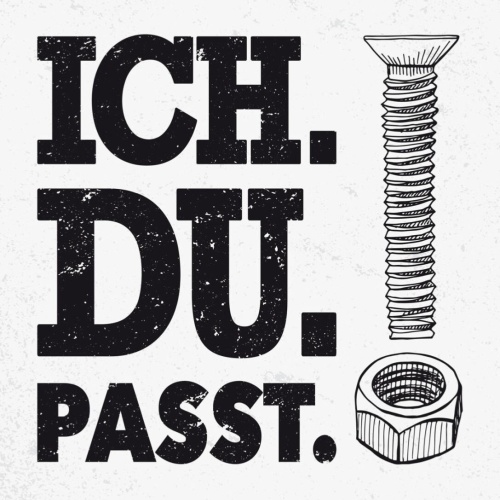 Schild Ich Du Passt Liebe Ehe Paar Beziehung 12x18 20x30 30x40 Blech/Holz