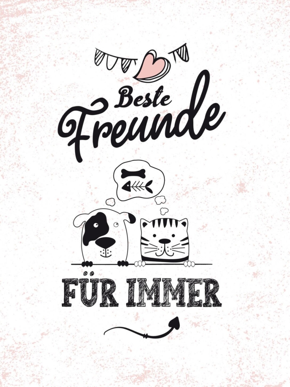 Schild Beste Freunde Für Immer Katze Hund Tiere 12x18 20x30 30x40 Blech/Holz