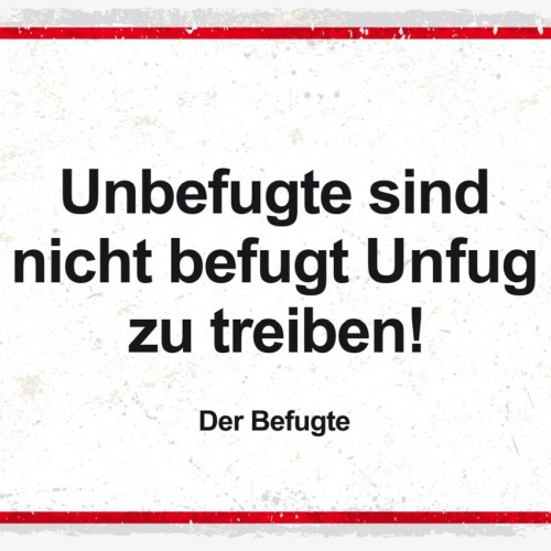 Schild Unbefugte Sind Nicht Befugt Unfug Zu Treiben 12x18 20x30 30x40 Blech/Holz